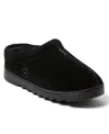 Dearfoams Fireside Greta Genuine Shearling Clog Slipper In Black