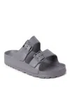 Dearfoams Ecocozy Women's Sustainable Double Buckle Sandal In Gray