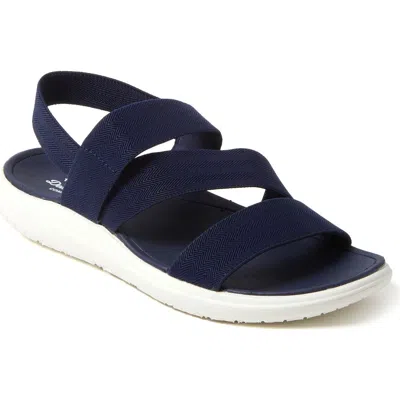 Dearfoams Emilia Elastic Gore Strappy Sandal In Navy