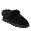 Dearfoams Fireside Adelaide Genuine Shearling Clog Slipper In Black