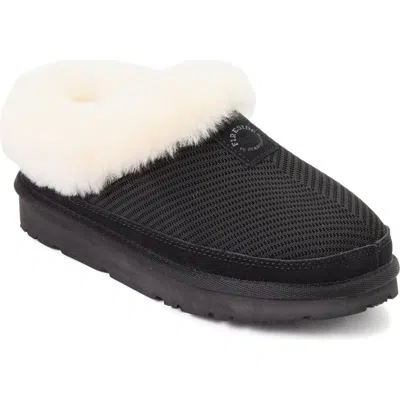 Dearfoams Fireside Adelaide Sport Knit Water Repellent Clog In Black