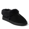 Dearfoams Fireside Adelaide Genuine Shearling Clog Slipper In Black