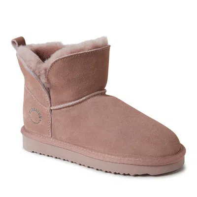 Dearfoams Fireside By  Kid's Bunbury Genuine Shearling Boot In Beige