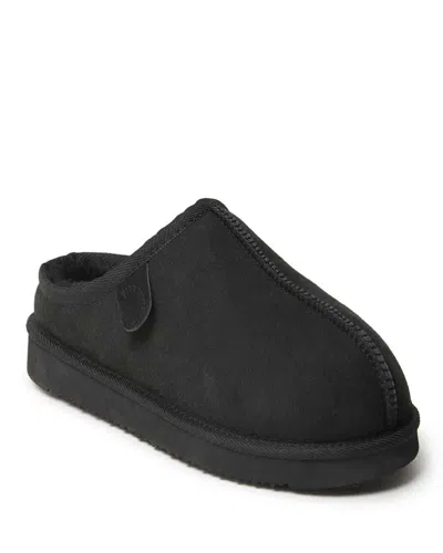 Dearfoams Fireside By  Men's Grafton Genuine Shearling Clog Slipper In Black