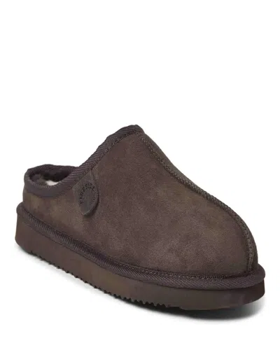 DEARFOAMS FIRESIDE BY DEARFOAMS MEN'S GRAFTON GENUINE SHEARLING CLOG SLIPPER