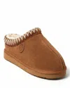 Dearfoams Fireside Grafton Genuine Shearling Clog Slipper With Taping In Brown