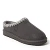 Dearfoams Fireside Grafton Genuine Shearling Clog Slipper With Taping In Grey