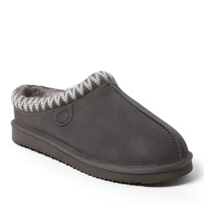 DEARFOAMS FIRESIDE BY DEARFOAMS MEN'S GRAFTON GENUINE SHEARLING CLOG SLIPPER WITH TAPING