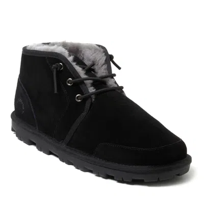 DEARFOAMS FIRESIDE BY DEARFOAMS MEN'S SHEPPARTON LACE UP SHEARLING BOOTIE