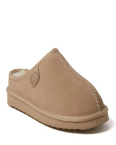 DEARFOAMS FIRESIDE BY DEARFOAMS WOMEN'S GRETA GENUINE SHEARLING CLOG SLIPPER