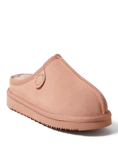 Dearfoams Fireside By  Women's Greta Genuine Shearling Clog Slipper In Neutral