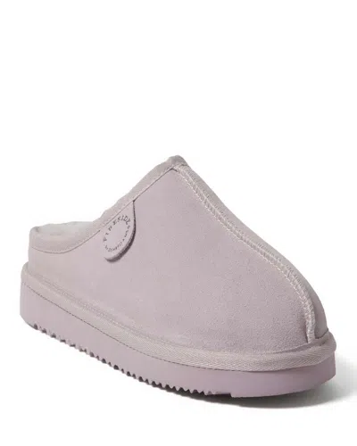 DEARFOAMS FIRESIDE BY DEARFOAMS WOMEN'S GRETA GENUINE SHEARLING CLOG SLIPPER