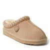Dearfoams Greta Genuine Shearling Clog Slipper In Beige