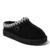 Dearfoams Fireside Greta Genuine Shearling Clog Slipper With Taping In Black