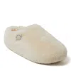 Dearfoams Fireside By  Women's Maryboro Genuine Shearling Platform Fuzzy Clog Slipper In White