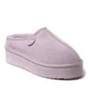 Dearfoams Fireside By  Women's Queenstown Genuine Shearling Platform Clog In Lilac