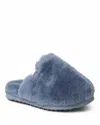 Dearfoams Fireside Genuine Shearling Mule Slipper In Blue
