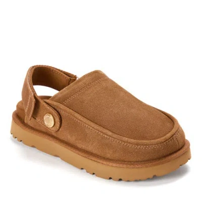 Dearfoams Fireside Coin Convertible Mule Slippers In Brown