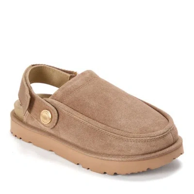 Dearfoams Fireside Coin Convertible Mule Slippers In Brown