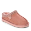 Dearfoams Fireside Greta Genuine Shearling Clog Slipper With Embroidery In Pink