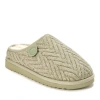 Dearfoams Fireside Greta Genuine Shearling Knit Clog Slipper In Green