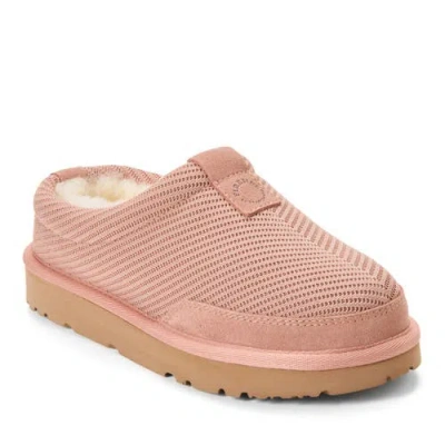 Dearfoams Fireside Greta Sport Knit Twill Clog Water Resistant Slippers In Pink