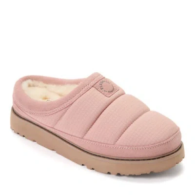 Dearfoams Fireside Greta Sport Nylon Puff Clog Water Resistant Slippers In Pink