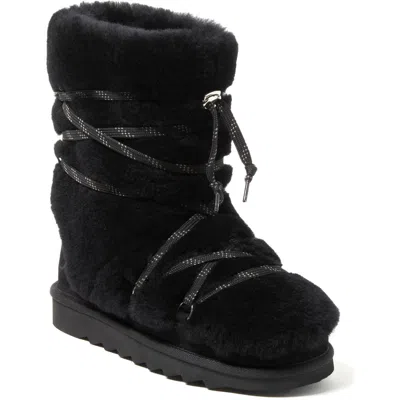 Dearfoams Fireside Kalamunda Genuine Shearling Bootie In Black