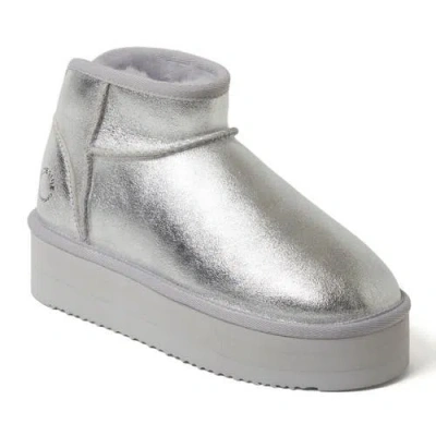 DEARFOAMS DEARFOAMS FIRESIDE KINGSTON GENUINE SHEARLING PLATFORM BOOTIE