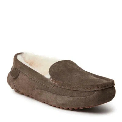 Dearfoams Fireside Melbourne Genuine Shearling Moccasin Slipper In Brown