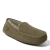 Dearfoams Fireside Melbourne Genuine Shearling Moccasin Slipper In Green
