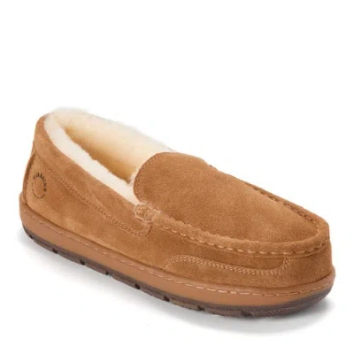 Dearfoams Fireside Melbourne Water Repellent Rugged Loafer In Chestnut