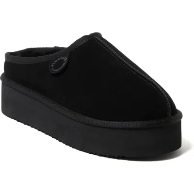 DEARFOAMS DEARFOAMS FIRESIDE QUEENSTOWN GENUINE SHEARLING PLATFORM CLOG SLIPPER