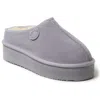 Dearfoams Doreen Genuine Suede Clog With Prayer Seam Slipper In Sleet