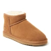 Dearfoams Fireside Riverland Genuine Shearling Micro Bootie In Brown