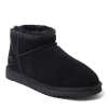 Dearfoams Fireside Riverland Genuine Shearling Micro Bootie In Black