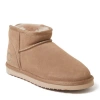 Dearfoams Fireside Riverland Genuine Shearling Micro Bootie In Driftwood