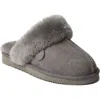 Dearfoams Fireside Sydney Genuine Shearling Scuff Slipper In Gray