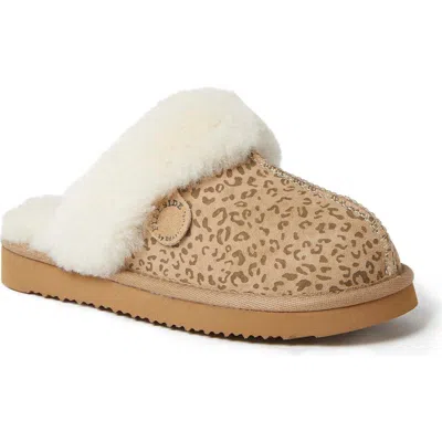 DEARFOAMS DEARFOAMS FIRESIDE SYDNEY GENUINE SHEARLING SCUFF SLIPPER