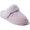 Dearfoams Fireside Sydney Genuine Shearling Scuff Slipper In Lilac