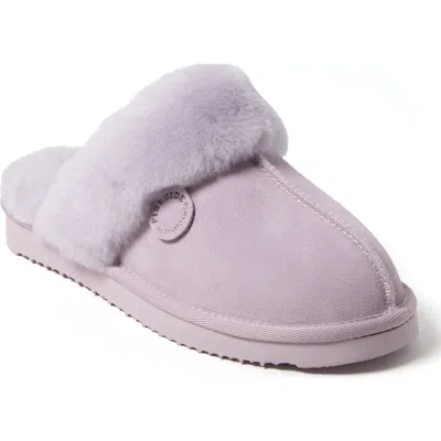 Dearfoams Fireside Sydney Genuine Shearling Scuff Slipper In Lilac