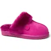 Dearfoams Fireside Sydney Genuine Shearling Scuff Slipper In Mystic Purple