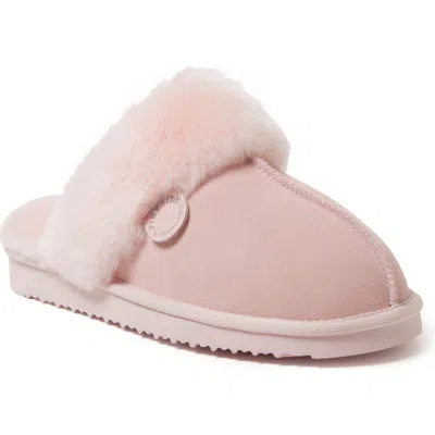 Dearfoams Fireside Sydney Genuine Shearling Scuff Slipper In Pink