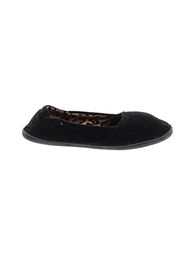 Pre-owned Dearfoams Flats In Black