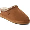 Dearfoams Grafton Genuine Shearling Lined Slipper In Chestnut