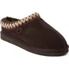 Dearfoams Grafton Genuine Shearling Lined Slipper In Coffee