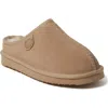 Dearfoams Greta Genuine Shearling Clog Slipper In Sand