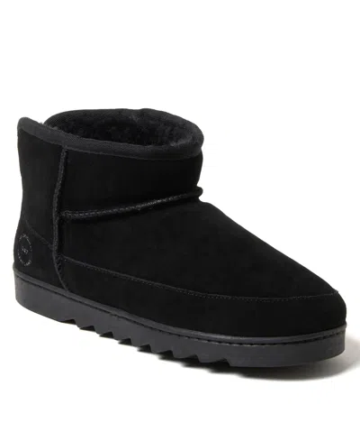 Dearfoams Gretchen Genuine Suede Mini Bootie In Black