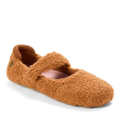 Dearfoams Haddy Teddy Flat In Brown