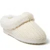 Dearfoams Hannah Festive Knit Clogs In Cream
